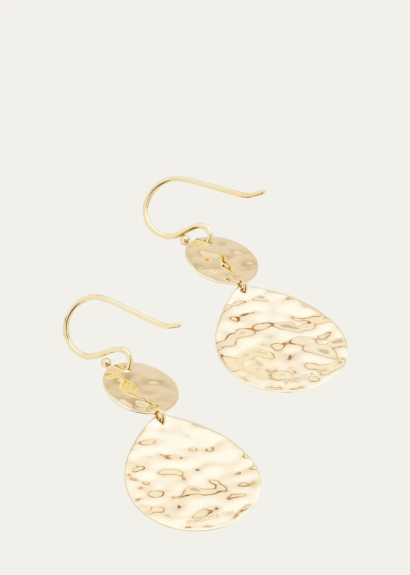 IppolitaSnowman Crinkle Earrings in 18K Gold