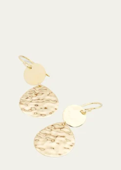 IppolitaSnowman Crinkle Earrings in 18K Gold