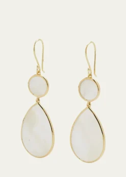 IppolitaSnowman 2-Stone Drop Earrings in 18K Gold