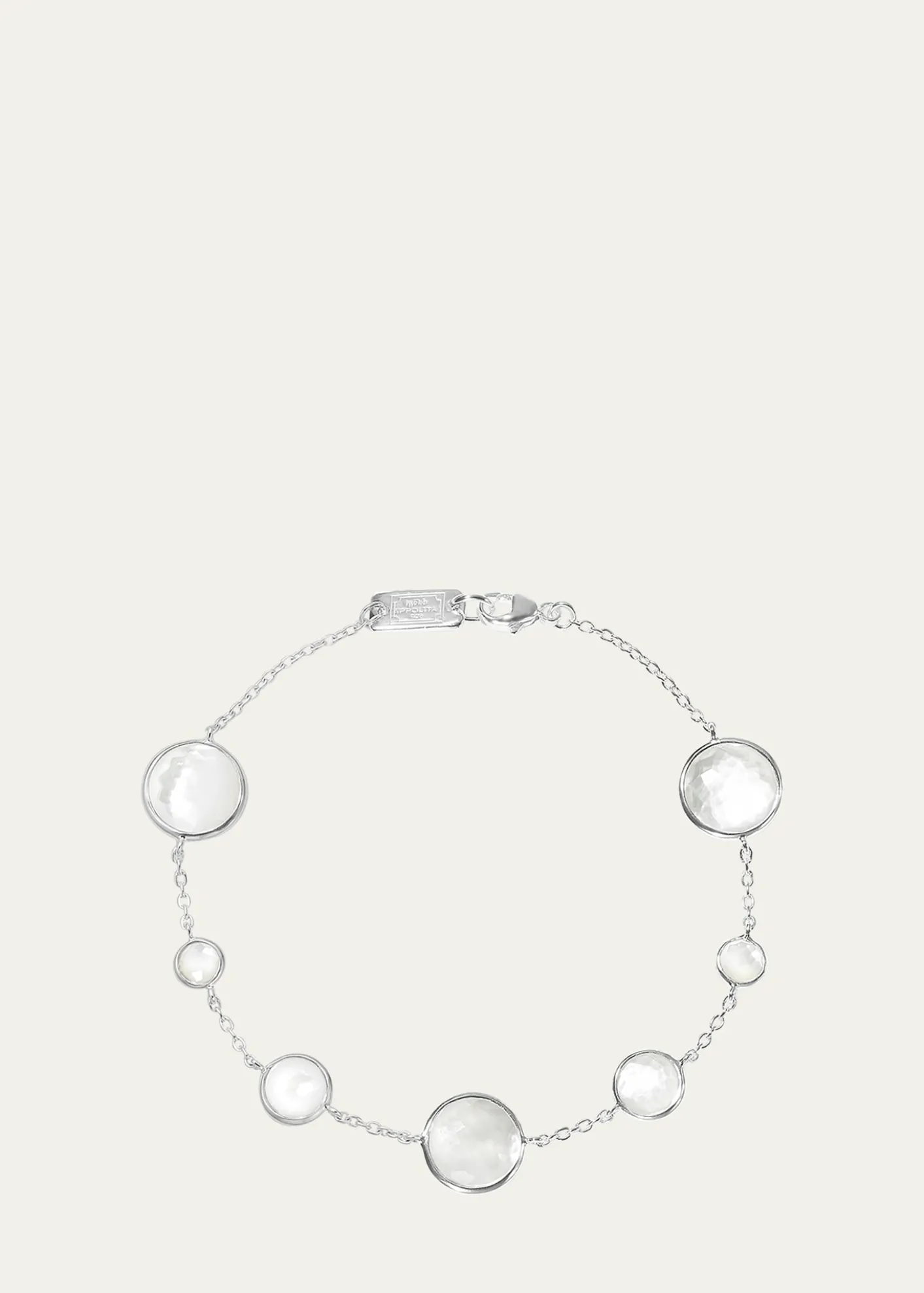 Ippolita7-Stone Link Bracelet in Sterling Silver