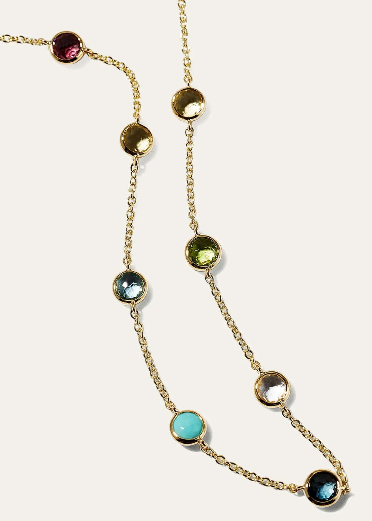 Ippolita13-Stone Station Necklace in 18K Gold
