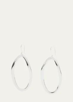 IppolitaWavy Oval Drop Earrings in Sterling Silver
