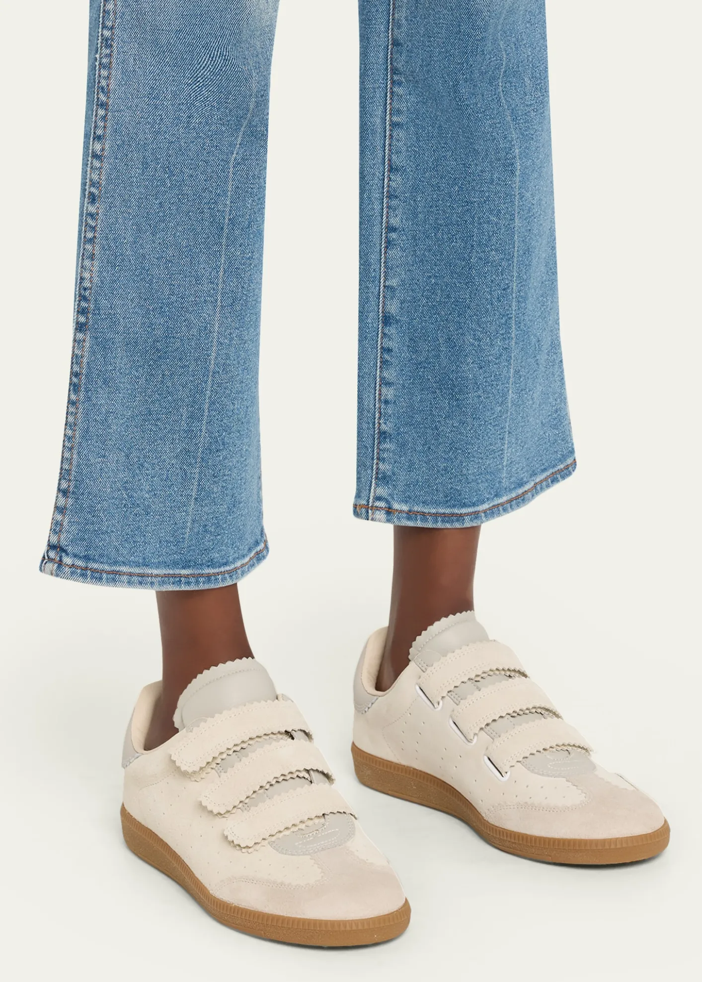 Isabel MarantBeth Mixed Leather Triple-Grip Sneakers