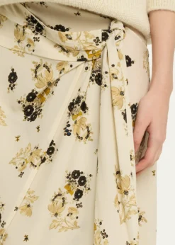 Isabel MarantFaniry Floral Asymmetric Silk Skirt
