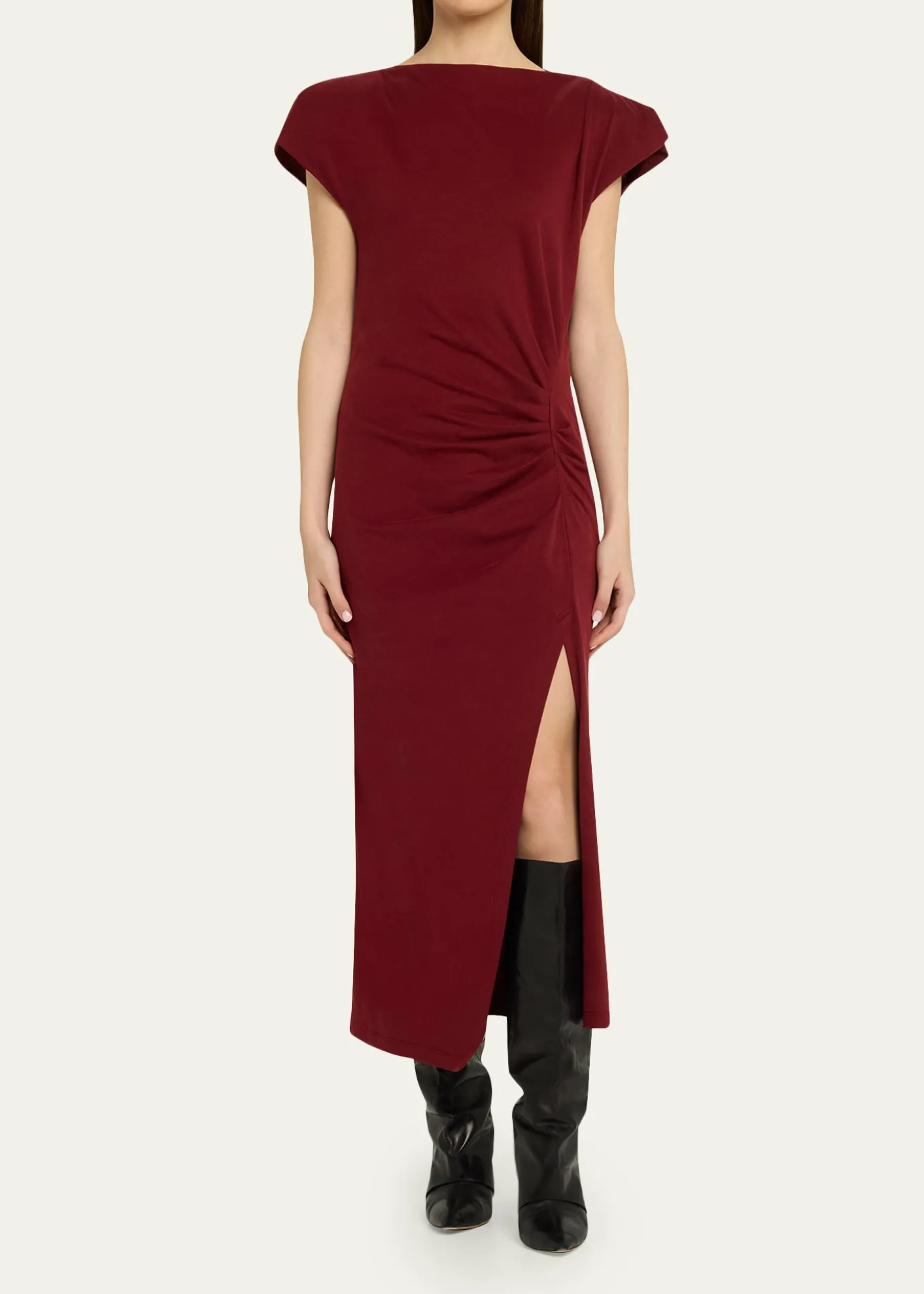 Isabel MarantNadela Ruched Cotton Jersey Dress