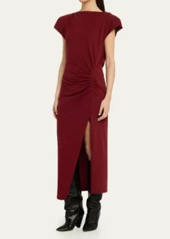 Isabel MarantNadela Ruched Cotton Jersey Dress