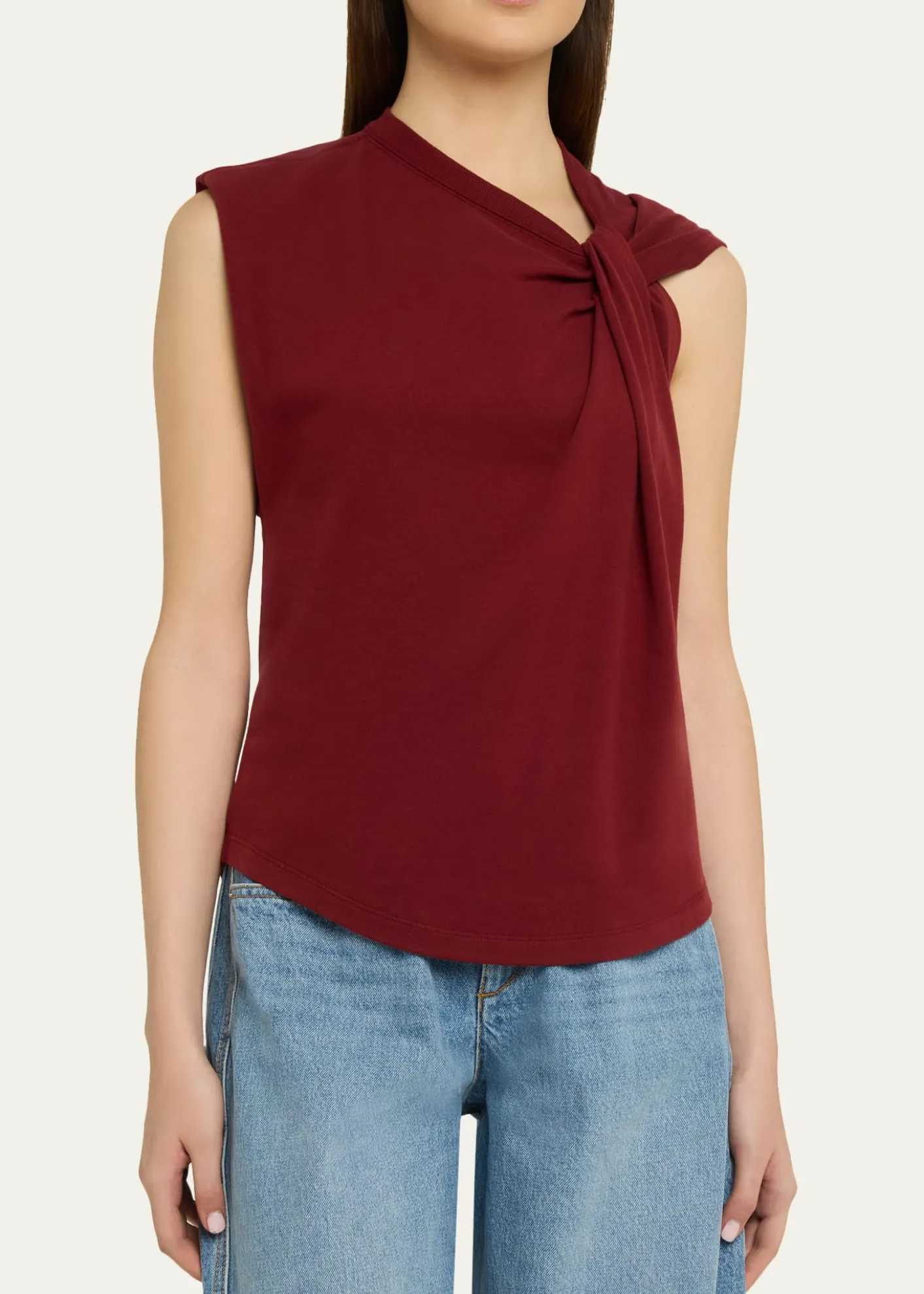 Isabel MarantNayda Asymmetric Cotton T-Shirt