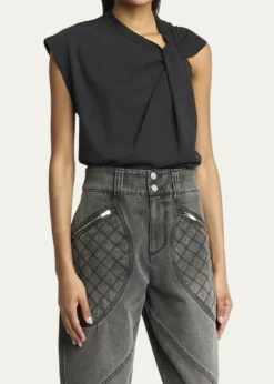 Isabel MarantNayda Twisted Cap-Sleeve T-Shirt