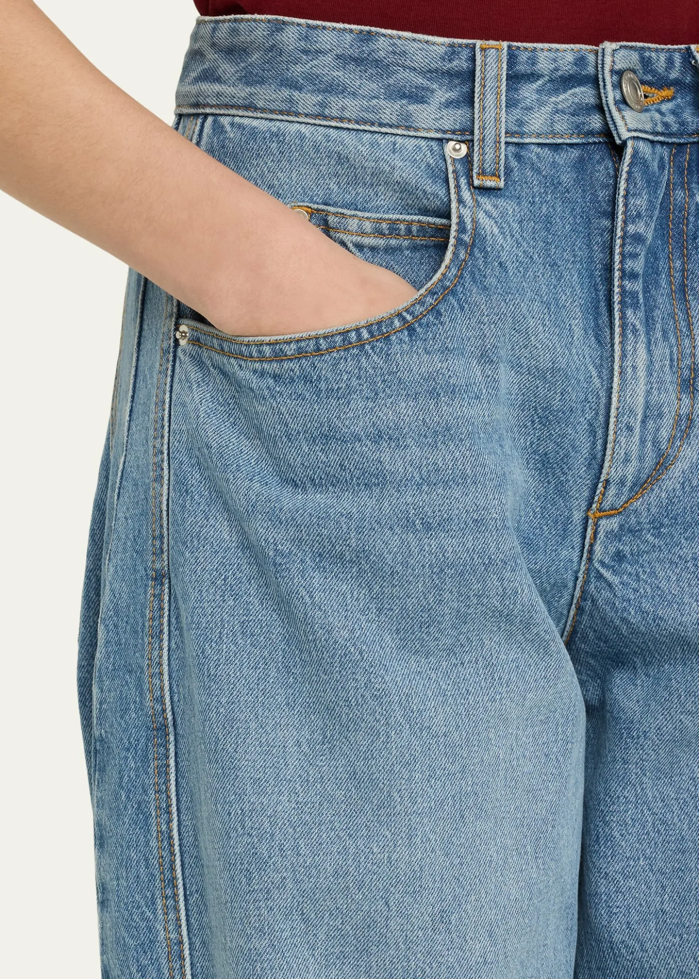 Isabel MarantOriane Barrel-Leg Ankle Jeans