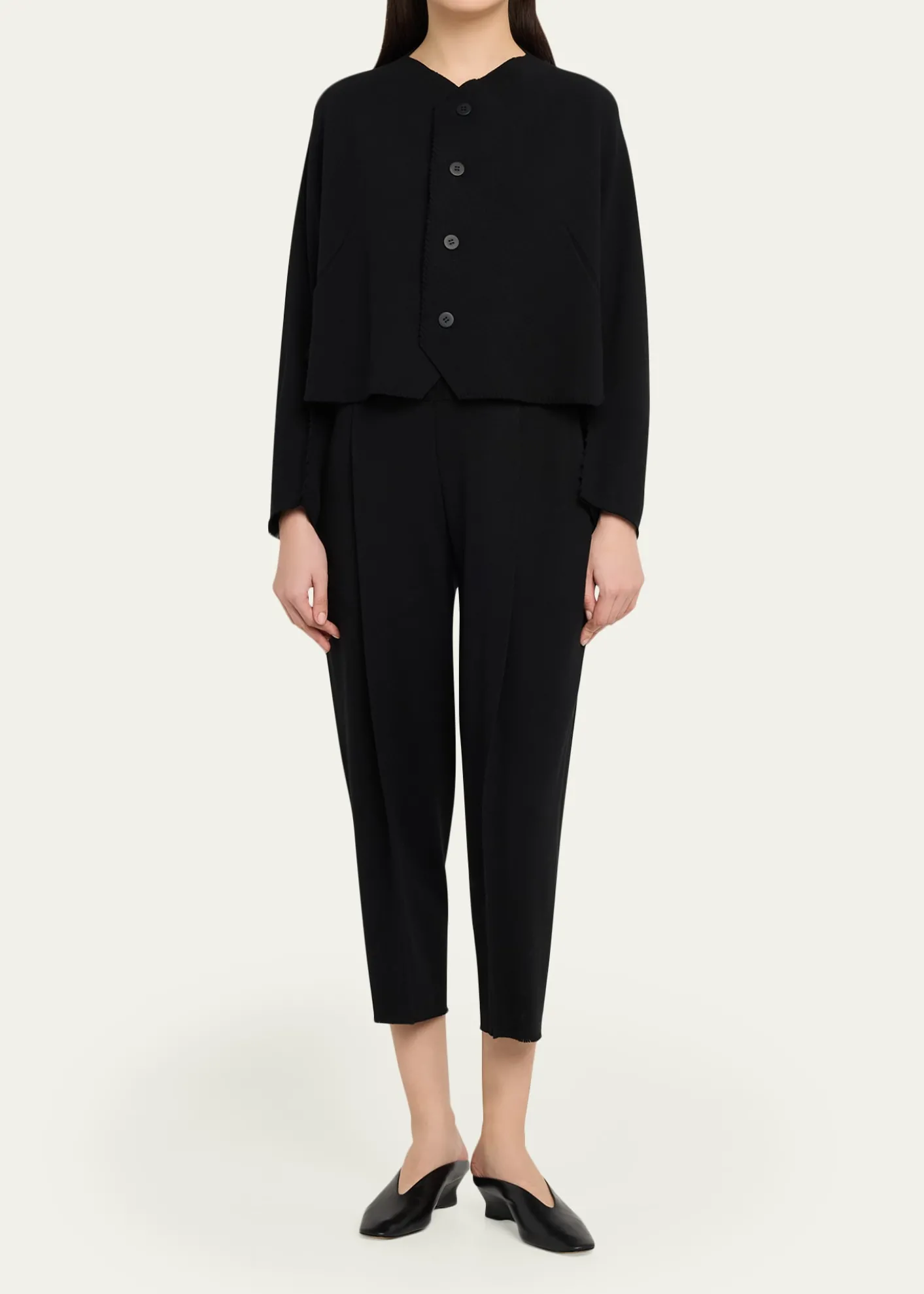 Issey MiyakeCampagne Stretch Cotton Cardigan