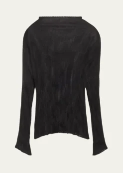 Issey MiyakeChiffon Twist Bk Wt 46 High-Neck Top