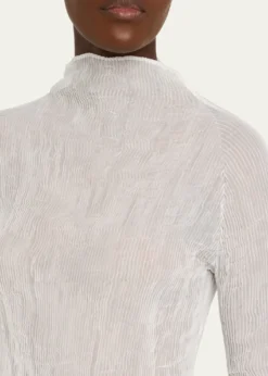 Issey MiyakeChiffon Twist Long-Sleeve Top