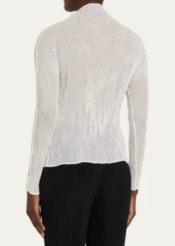 Issey MiyakeChiffon Twist Long-Sleeve Top