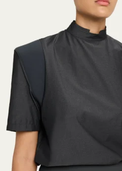 Issey MiyakeMute Exaggerated-Shoulder Top