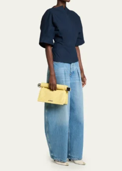 JacquemusLa Pochette Rond Carre Rolled Clutch Bag