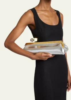 JacquemusLa Pochette Salon Snakeskin-Embossed Leather Clutch Bag