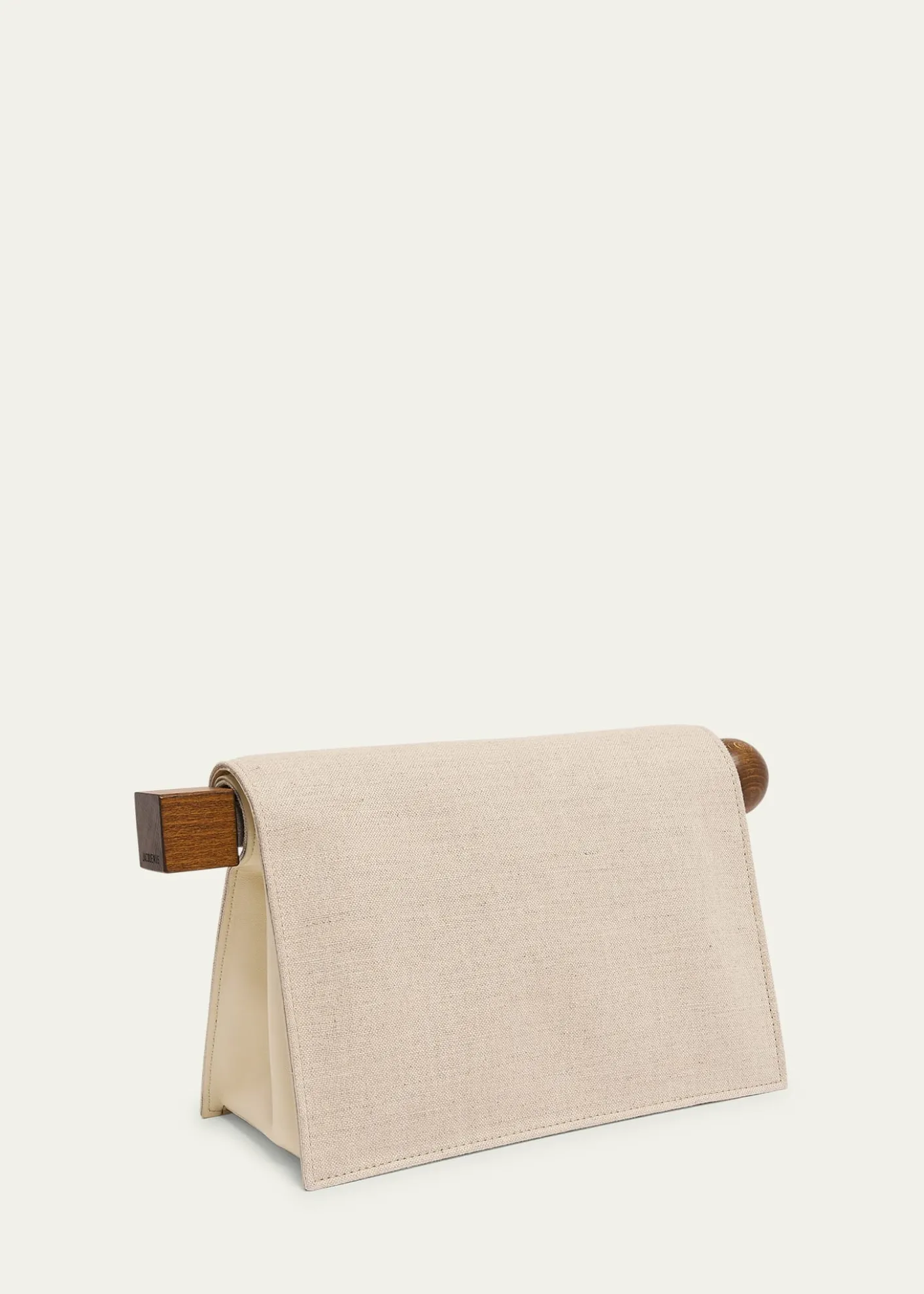 JacquemusLa Rond Carré Linen Clutch Bag