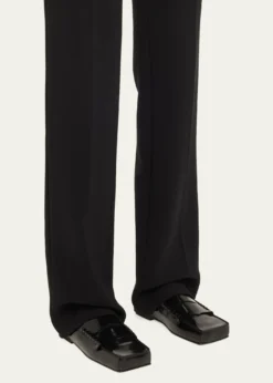 JacquemusLeather Square-Toe Penny Loafers