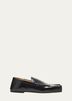 JacquemusLeather Square-Toe Penny Loafers