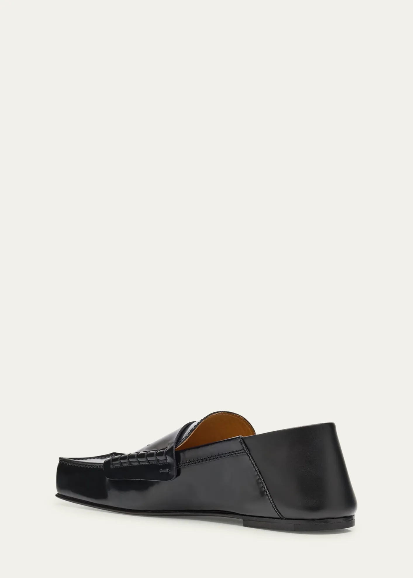 JacquemusLeather Square-Toe Penny Loafers