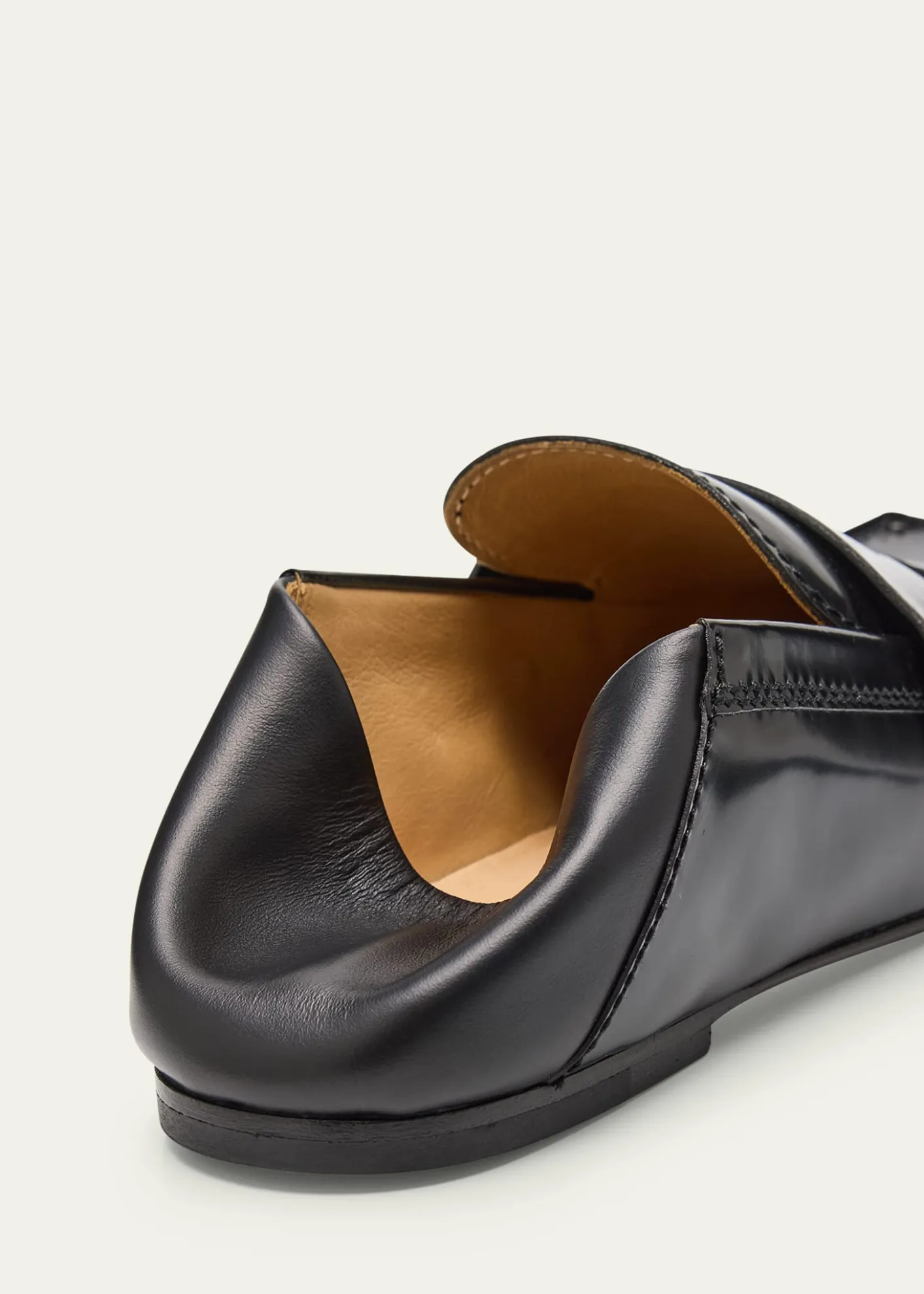 JacquemusLeather Square-Toe Penny Loafers