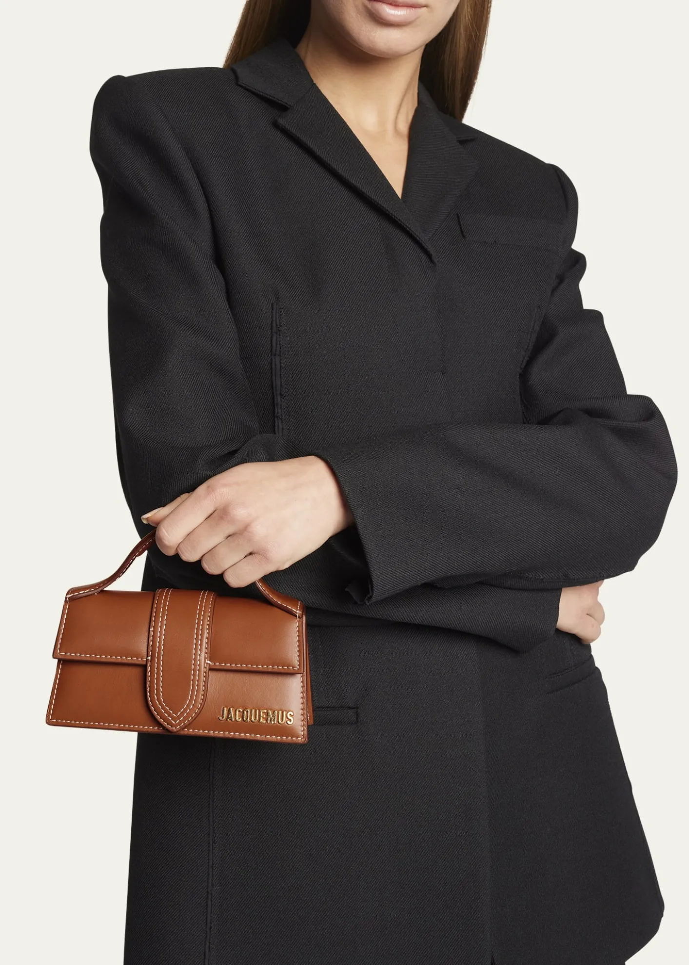 JacquemusLe Bambino Leather Top-Handle Bag