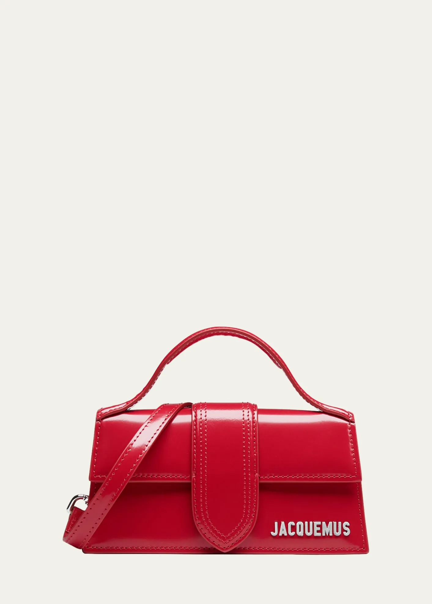 JacquemusLe Bambino Patent Top-Handle Bag