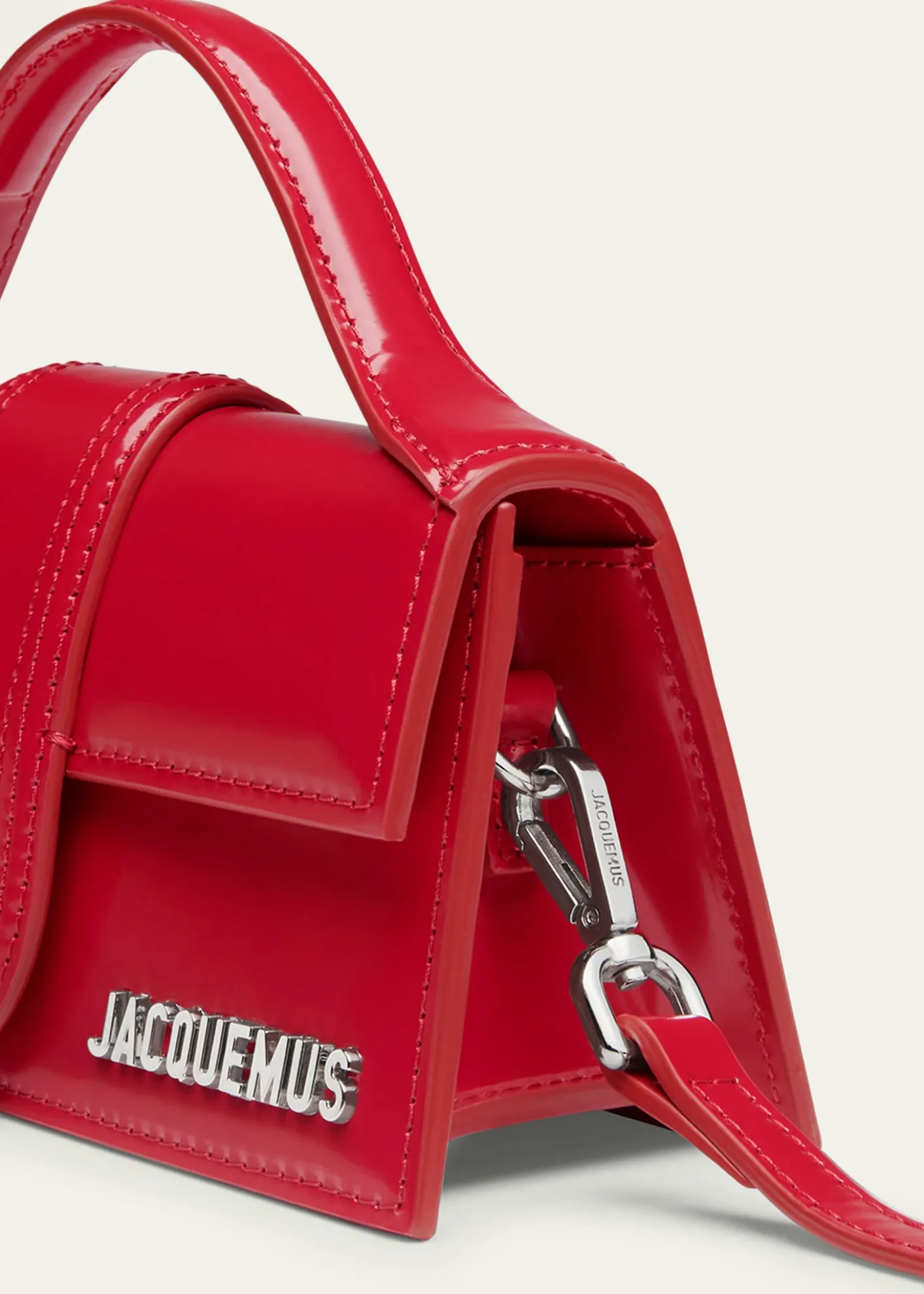 JacquemusLe Bambino Patent Top-Handle Bag