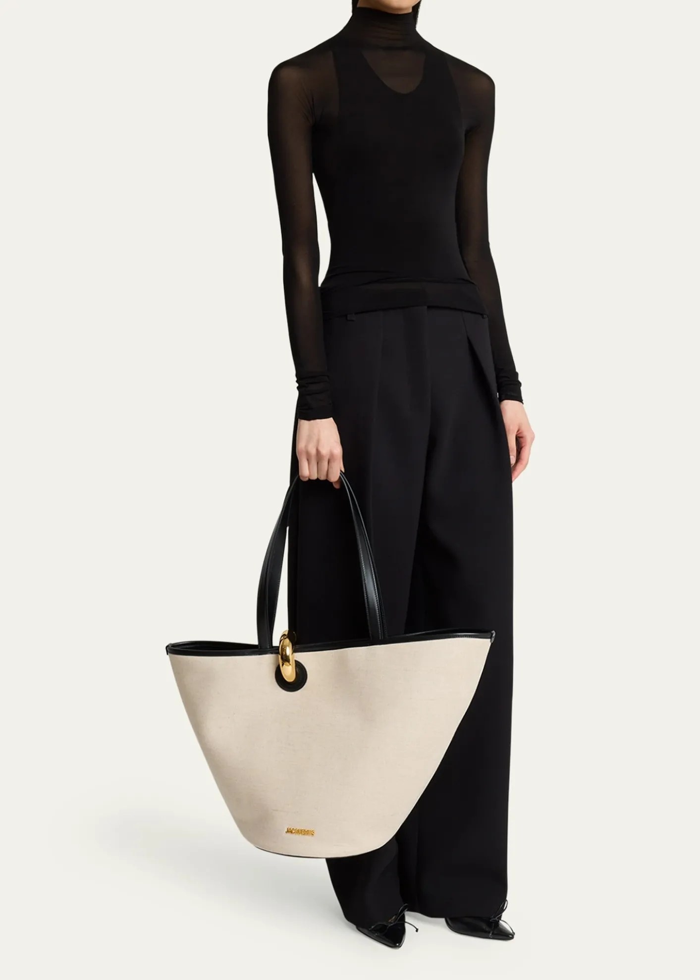 JacquemusLe Bambola Canvas Tote Bag