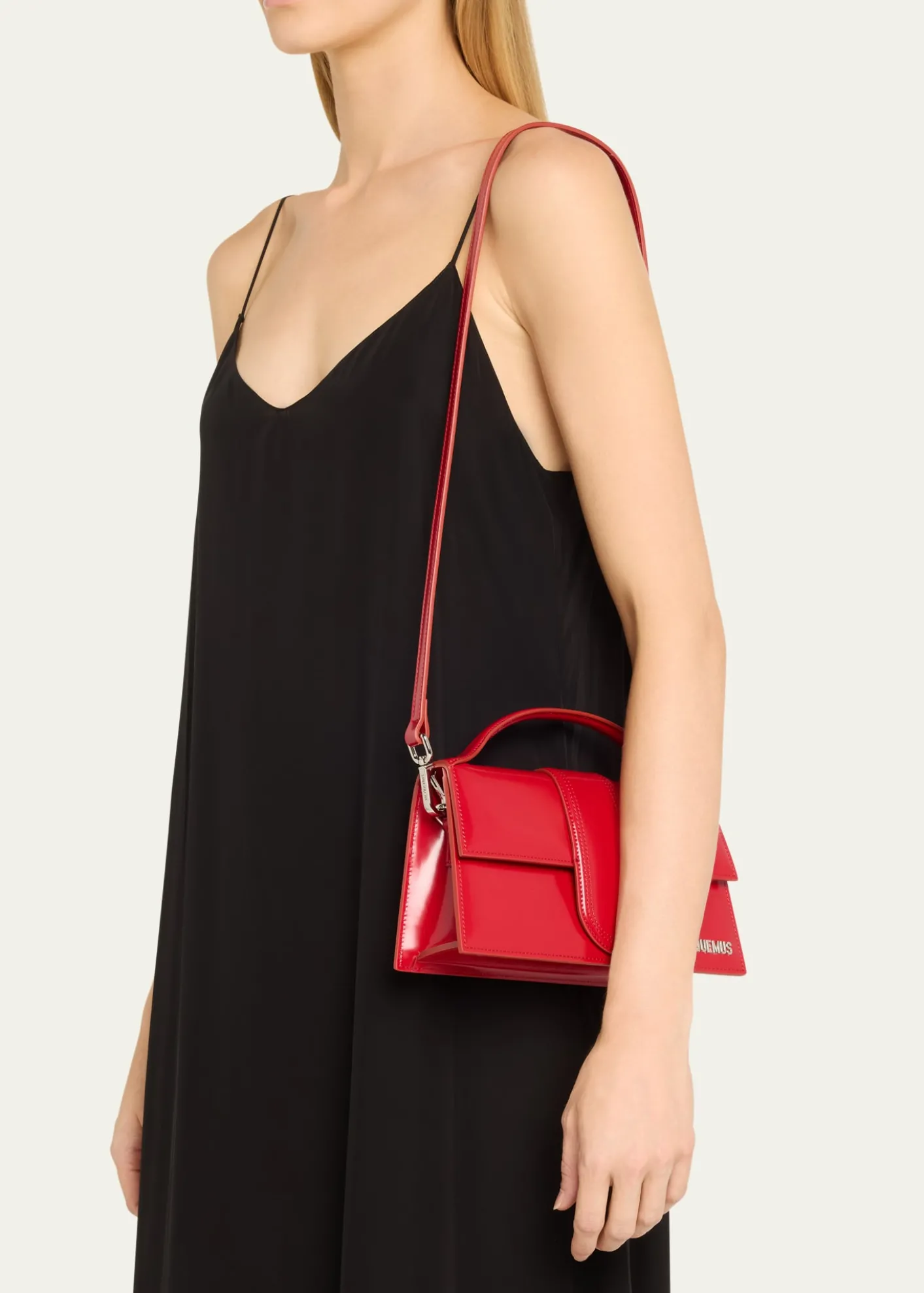 JacquemusLe Grand Bambino Leather Top Handle Flap Bag