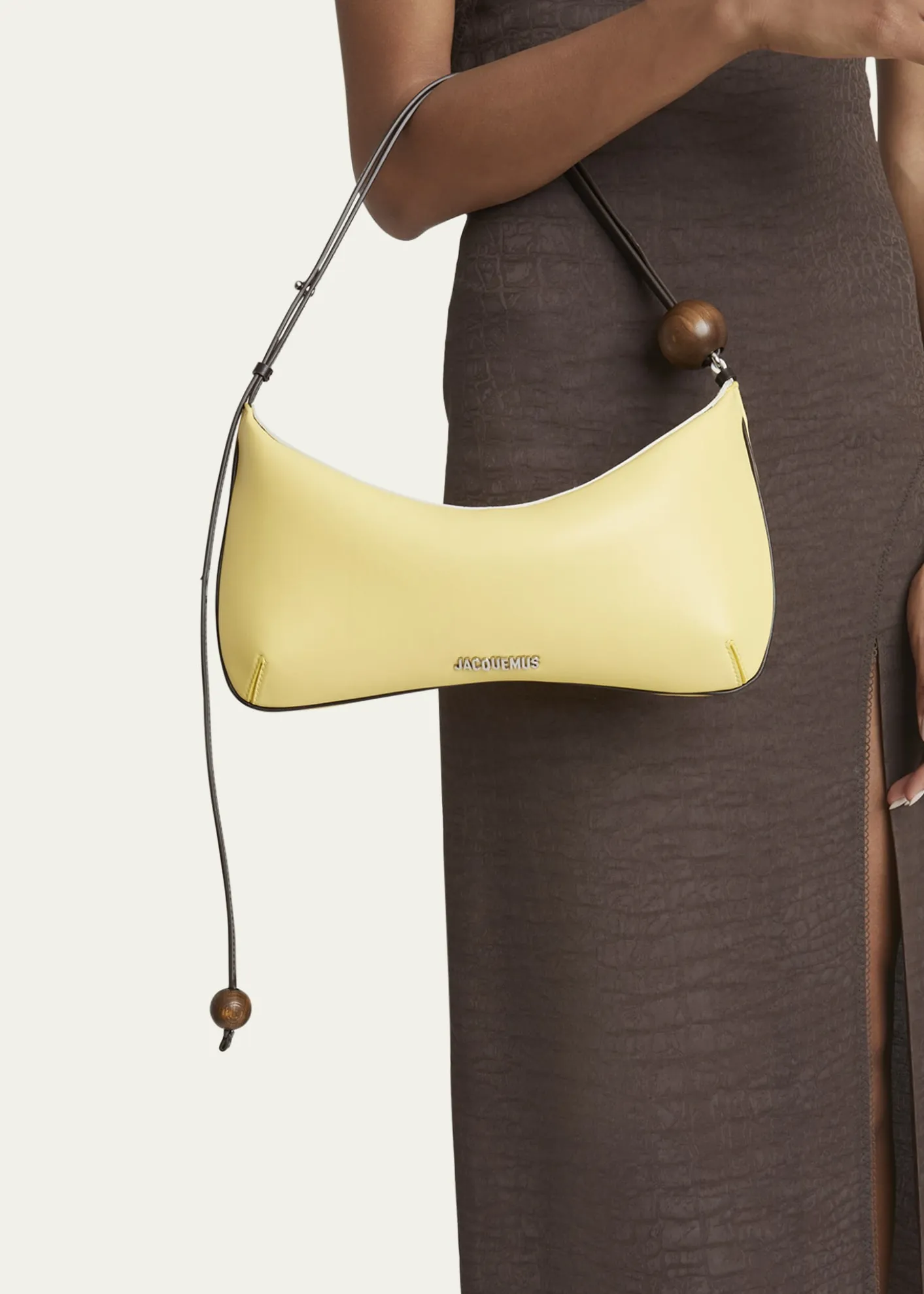 JacquemusLe Grand Bisou Perle Leather Shoulder Bag