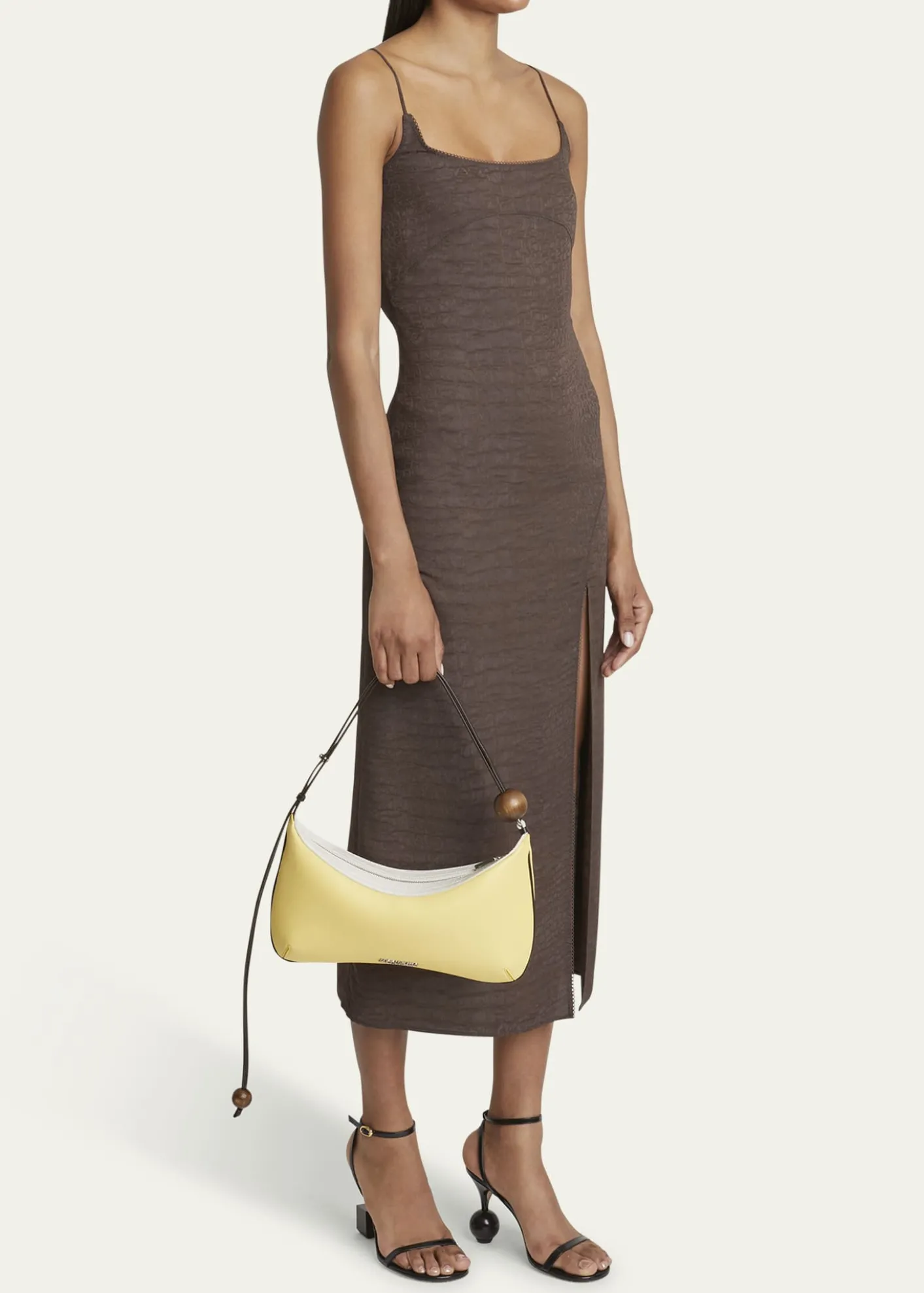 JacquemusLe Grand Bisou Perle Leather Shoulder Bag