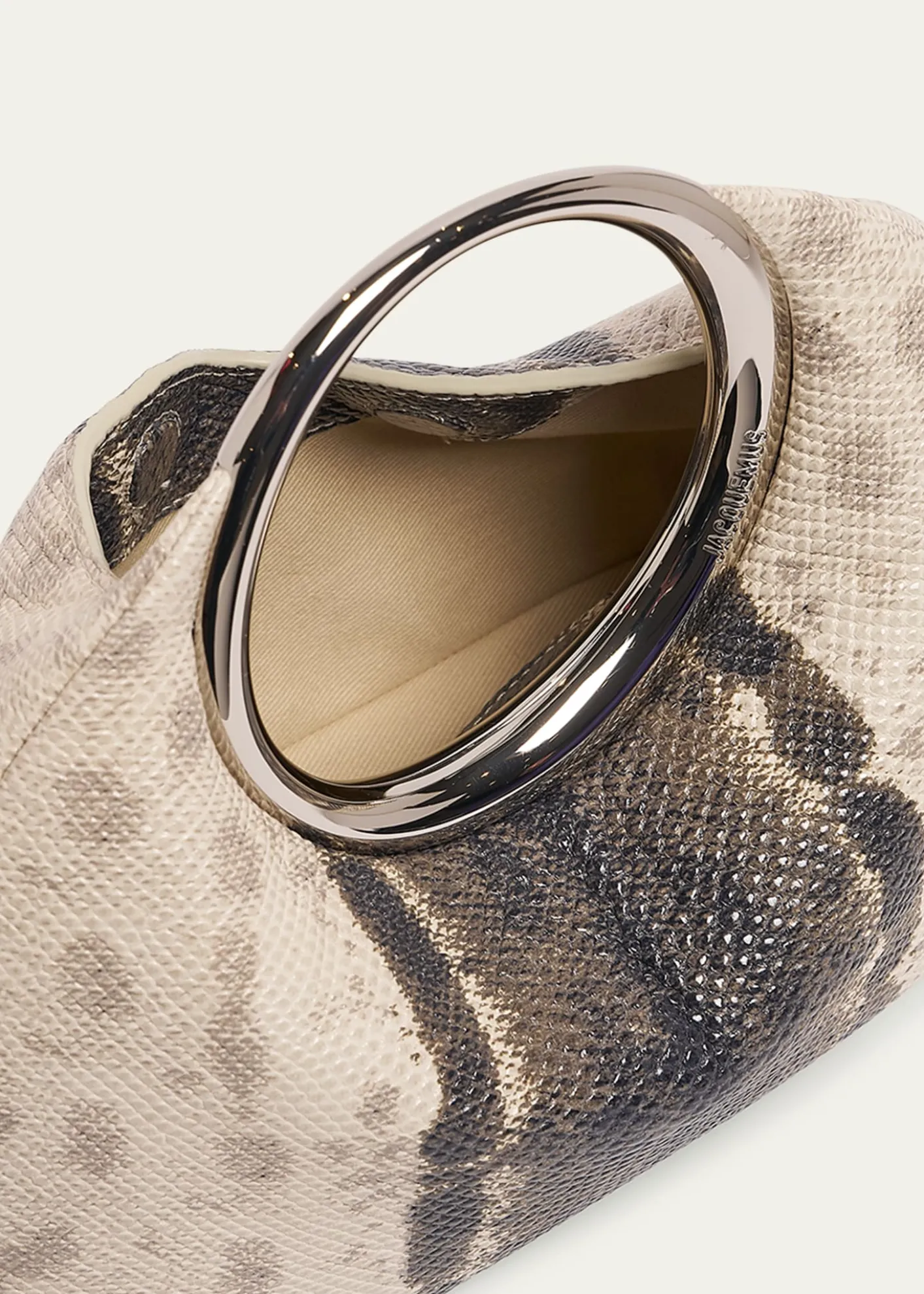 JacquemusLe Petit Calino Python-Embossed Top-Handle Bag