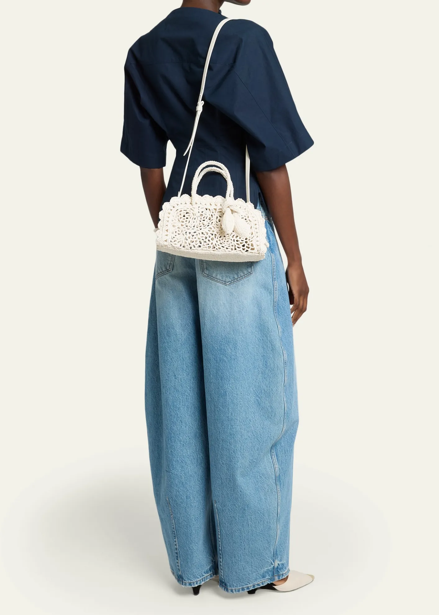 JacquemusLe Petit Turismo Crochet Top-Handle Bag