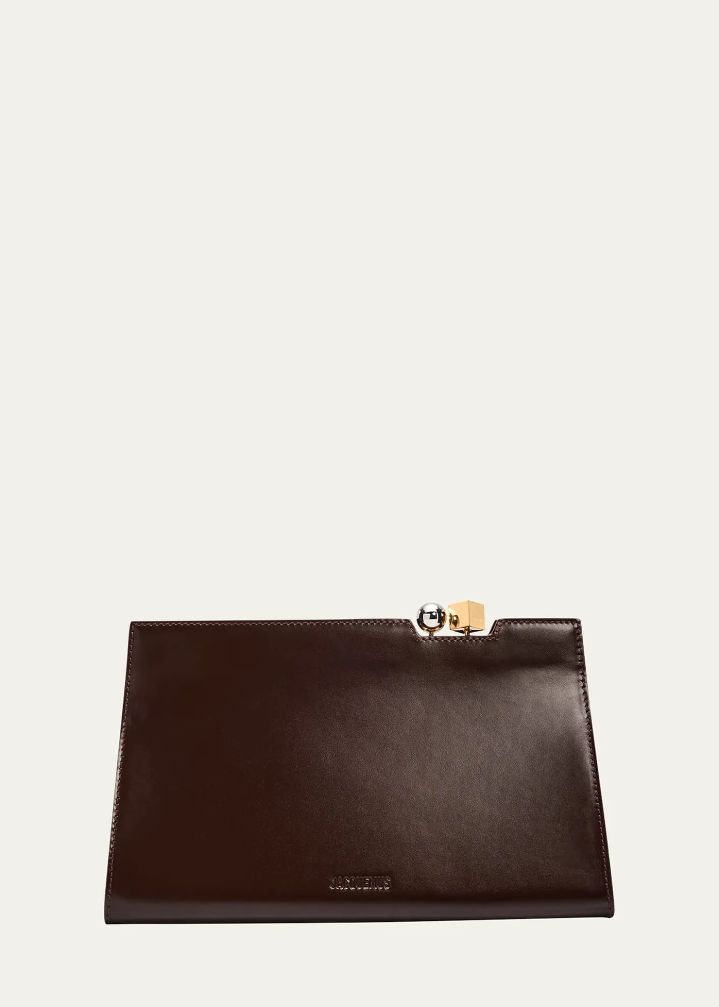JacquemusLe Salon Rond-Carre Leather Shoulder Bag