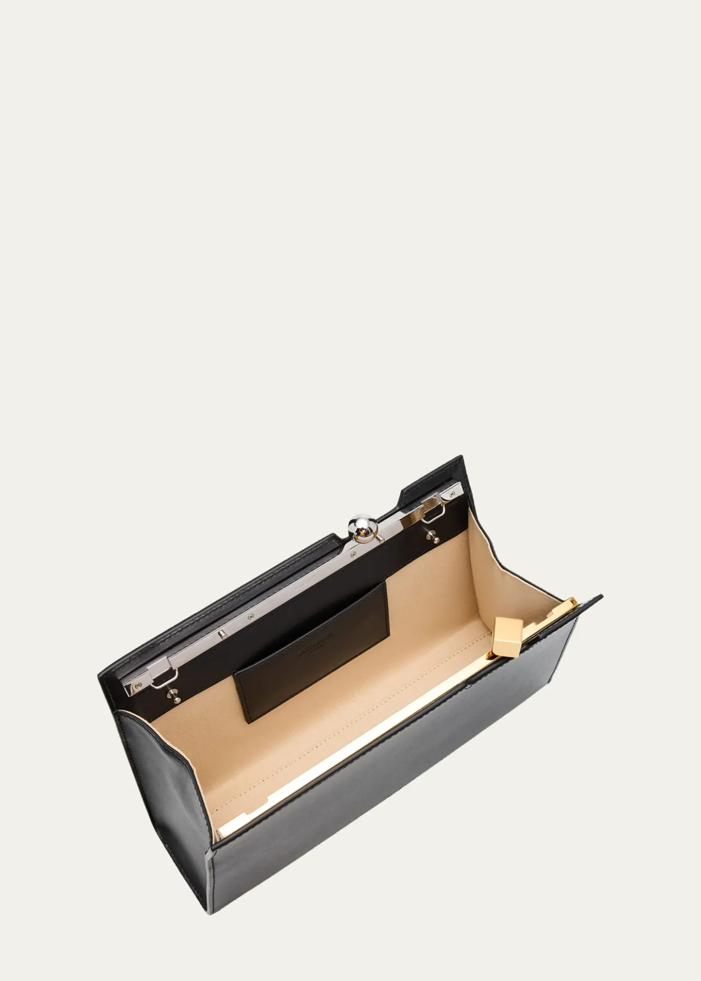 JacquemusLe Salon Rond Carre Leather Clutch Bag