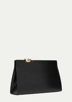 JacquemusLe Salon Rond Carre Leather Clutch Bag