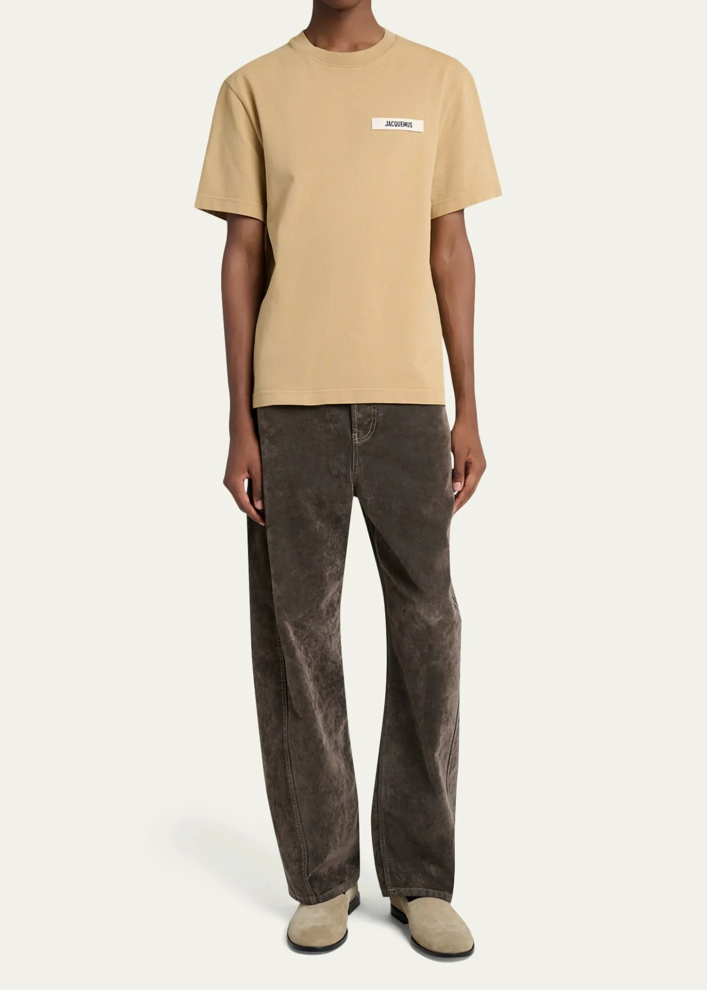 JacquemusMen's Grosgrain Logo Crewneck T-Shirt