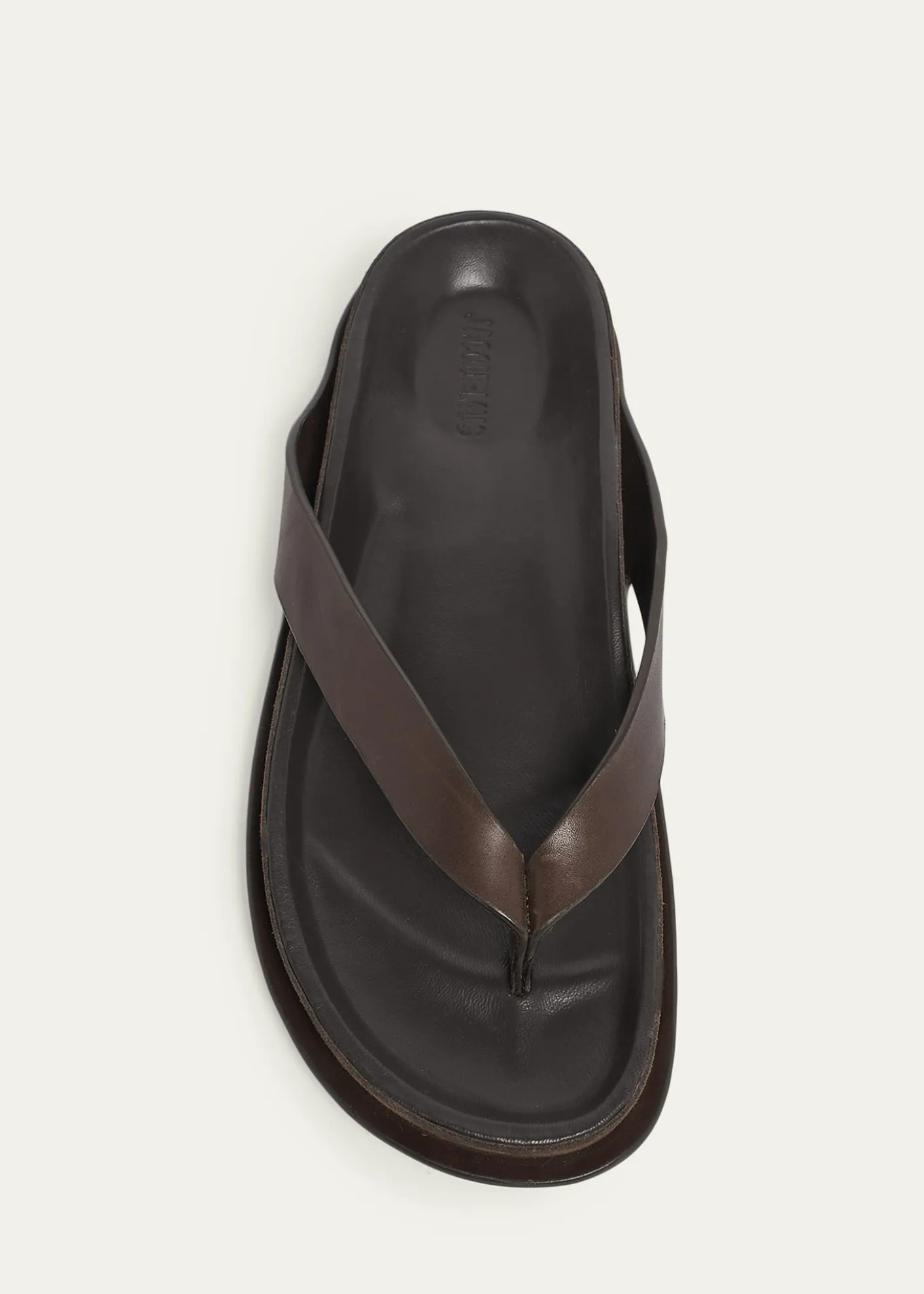 JacquemusMen's Les Tatanes Leather Thong Sandals