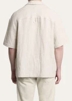 JacquemusMen's Cotton and Linen Fonccio Camp Shirt