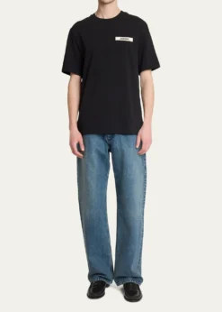 JacquemusMen's Grosgrain Logo Crewneck T-Shirt