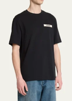 JacquemusMen's Grosgrain Logo Crewneck T-Shirt