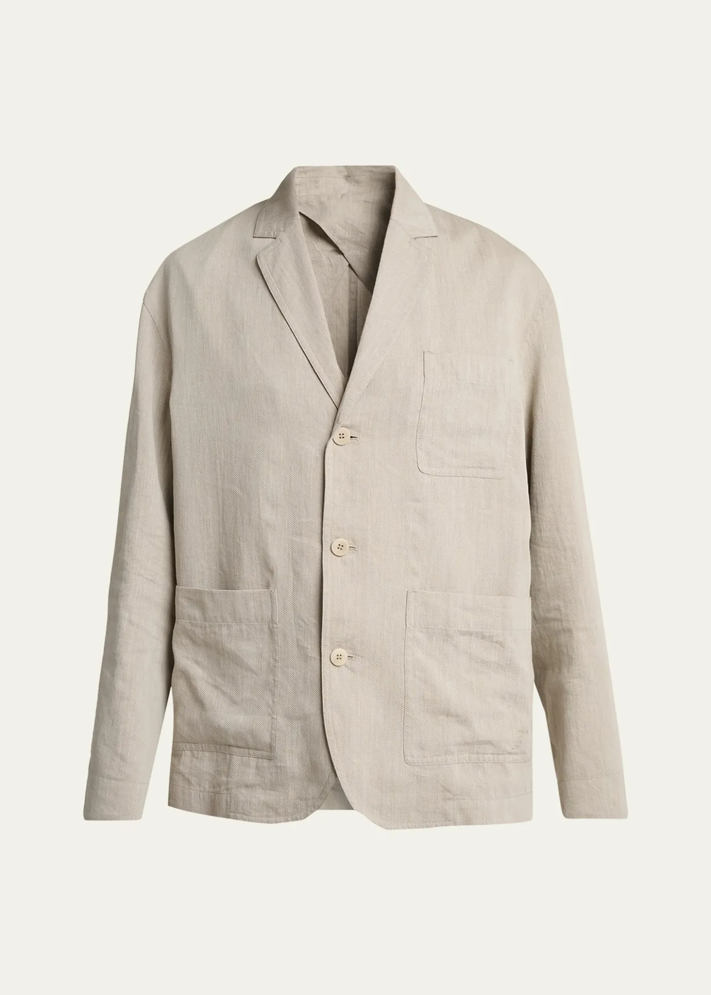 JacquemusMen's Herringbone Linen-Blend Blazer