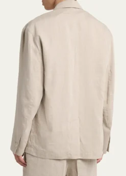 JacquemusMen's Herringbone Linen-Blend Blazer