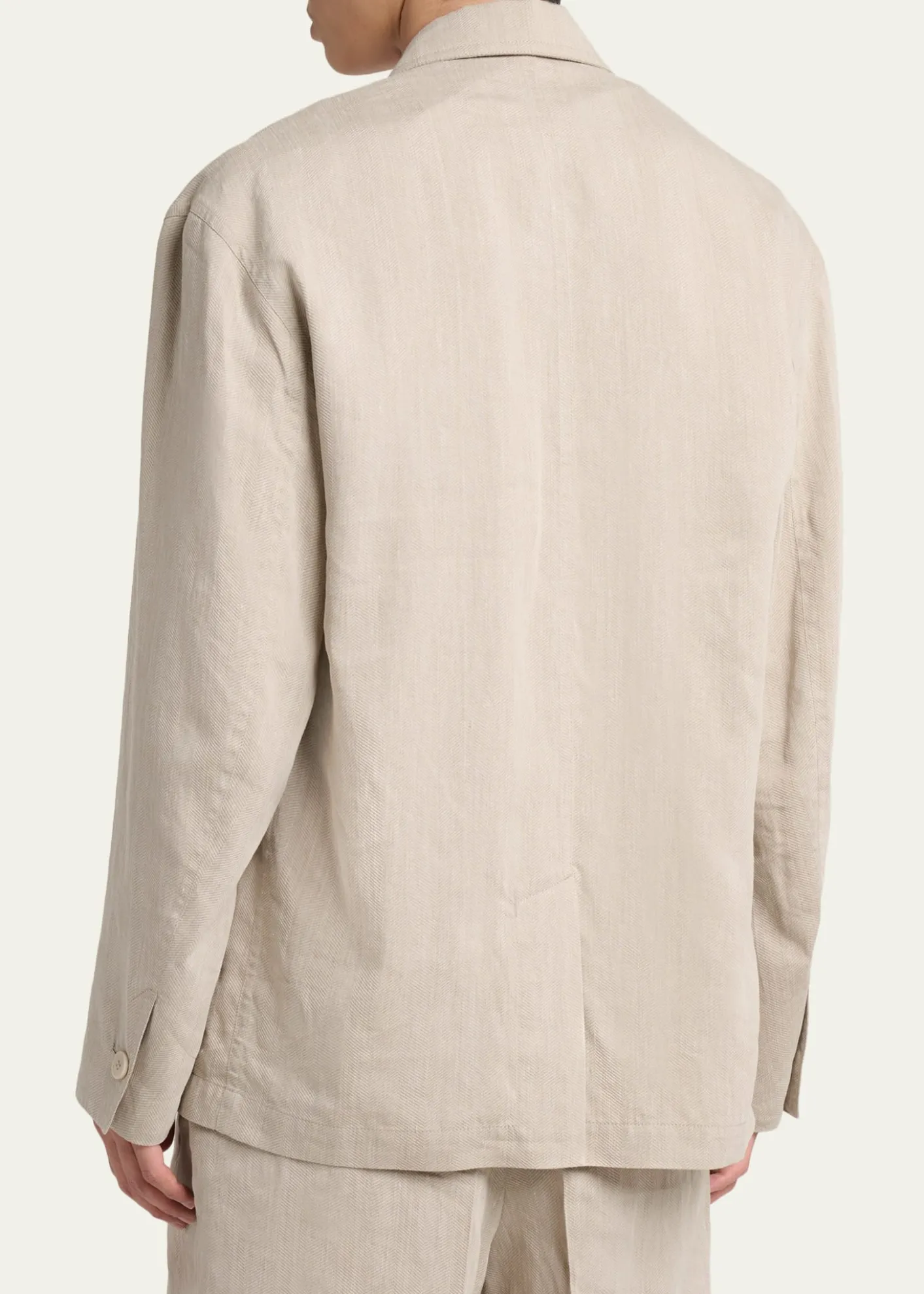 JacquemusMen's Herringbone Linen-Blend Blazer