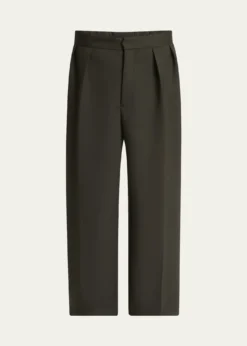 JacquemusMen's Le Pantalon Wide-Leg Pleated Pants