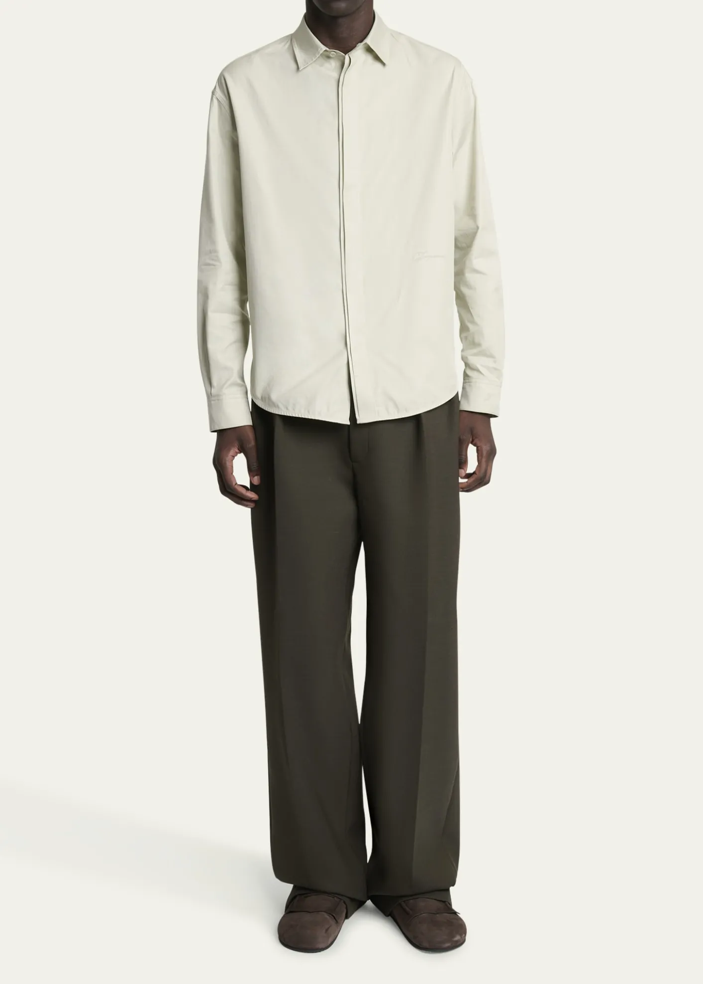 JacquemusMen's Le Pantalon Wide-Leg Pleated Pants