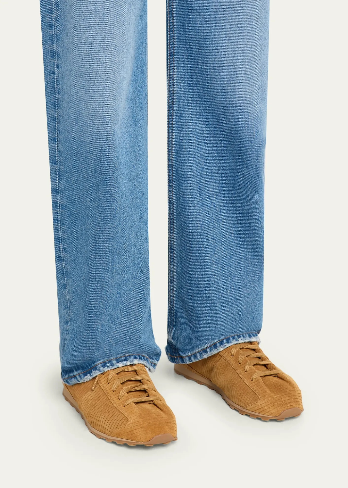 JacquemusMen's Les Tennis Stripe Suede Low-Top Sneakers