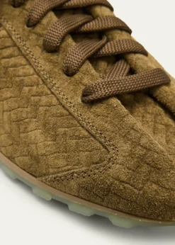 JacquemusMen's Les Tennis Woven Suede Low-Top Sneakers