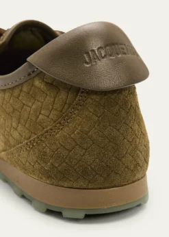 JacquemusMen's Les Tennis Woven Suede Low-Top Sneakers
